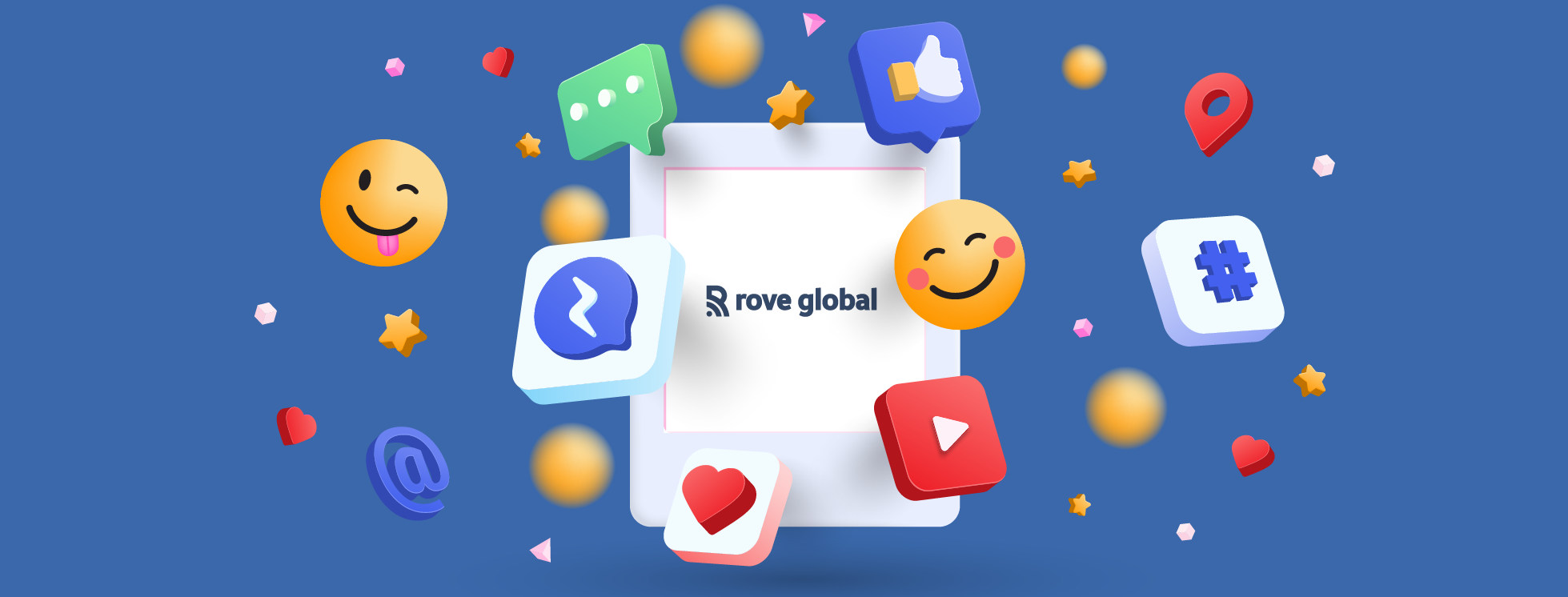 Rove Global social media ecosystem illustration